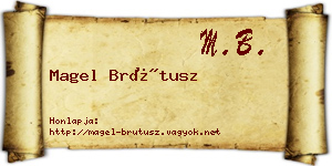 Magel Brútusz névjegykártya